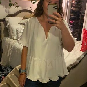 Madewell white blouse